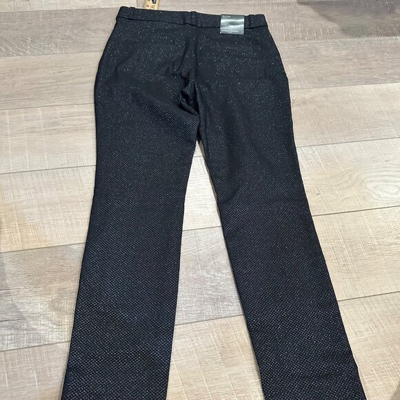 BANANA REPUBLIC WOMENS NEW BLACK SILVER PANTS SLOAN CURVY FIT SIZE 6 - Picture 9 of 11